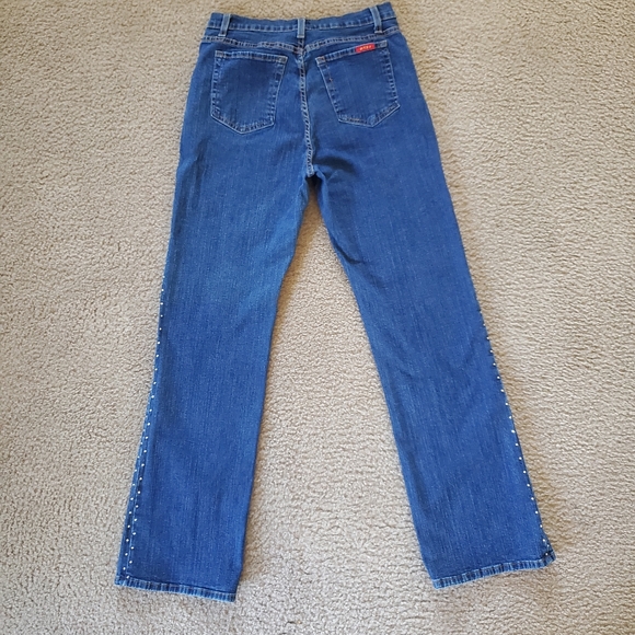 NYDJ BLING Blue Jeans. Size 12. - Picture 3 of 4